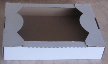 Pudełko tekturowe dla cukierni i piekarni z mikrofali jednostronnie białej