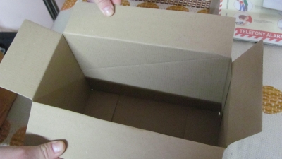 Karton, pudełko klapowe - tacka ze zrywką, wykonana z mikrofali jednostronnie białej