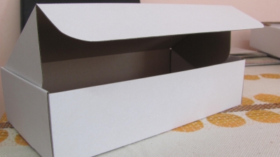 Opakowanie tekturowe, kartonik w systemie samo składalnym wykonany z mikrofali jednostronnie białej